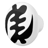 Gye Nyame | God is het hoogste adinkra-symbool Keramische Knop (Rechts)