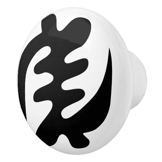 Gye Nyame | God is het hoogste adinkra-symbool Keramische Knop (Rechts)