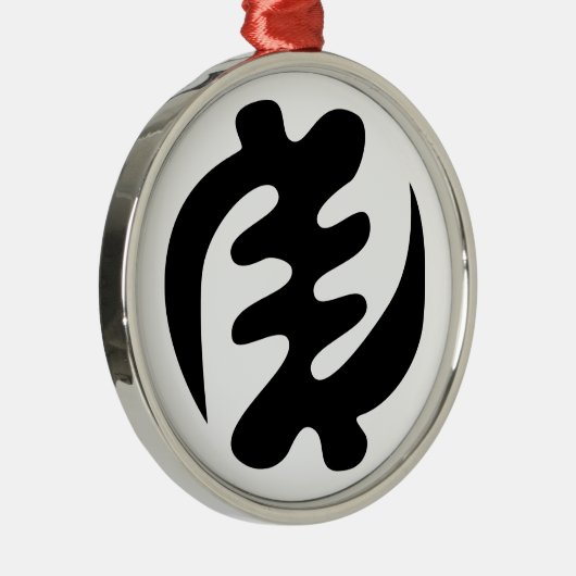 Gye Nyame | God is het hoogste adinkra-symbool Metalen Ornament (Rechts)