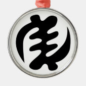Gye Nyame | God is het hoogste adinkra-symbool Metalen Ornament (Voorkant)