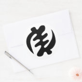Gye Nyame | God is het hoogste adinkra-symbool Ronde Sticker (Envelop)