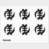 Gye Nyame | God is het hoogste adinkra-symbool Ronde Sticker (Vel)