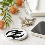 Gye Nyame | God is het hoogste adinkra-symbool Sleutelhanger (Zijkant)