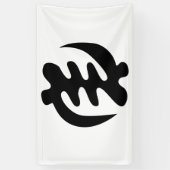 Gye Nyame | God is het hoogste adinkra-symbool Spandoek (Verticaal)