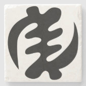 Gye Nyame | God is het hoogste adinkra-symbool Stenen Onderzetter (Voorkant)
