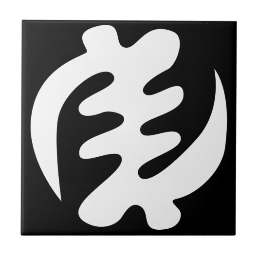 Gye Nyame | God is het hoogste adinkra-symbool Tegeltje (Voorkant)