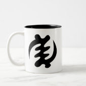 Gye Nyame | God is het hoogste adinkra-symbool Tweekleurige Koffiemok (Links)