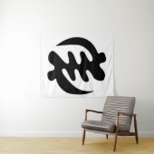 Gye Nyame | God is het hoogste adinkra-symbool Wandkleed (In Situ (horizontaal))