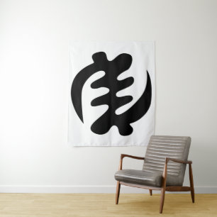 Gye Nyame   God is het hoogste adinkra-symbool Wandkleed