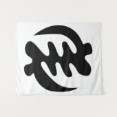 Gye Nyame | God is het hoogste adinkra-symbool Wandkleed (Voorkant (horizontaal))