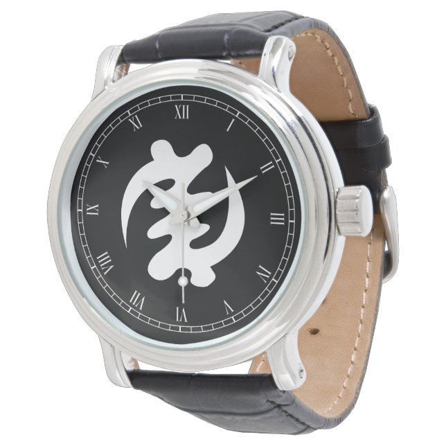 Gye Nyame | God is het hoogste symbool Horloge (Gekanteld)