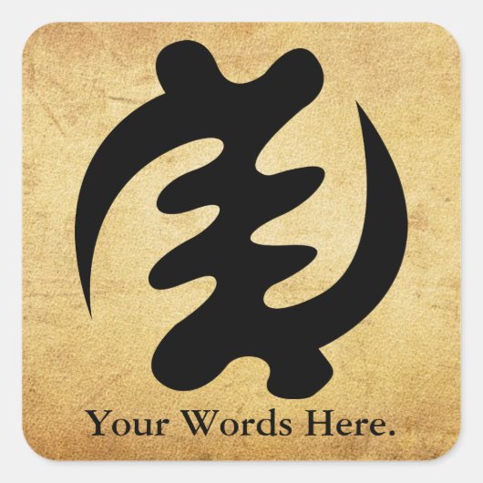 Gye Nyame | God is het hoogste symbool Vierkante Sticker (Voorkant)