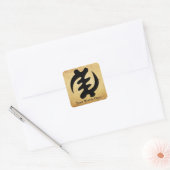 Gye Nyame | God is het hoogste symbool Vierkante Sticker (Envelop)