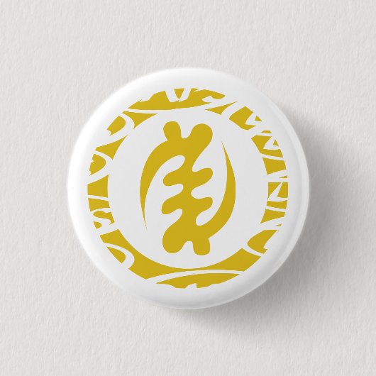 Gye Nyame Ronde Button 3,2 Cm (Voorkant)