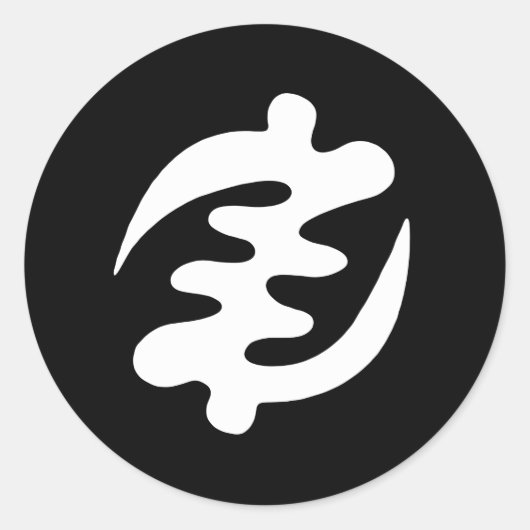 Gye Nyame Ronde Sticker (Voorkant)