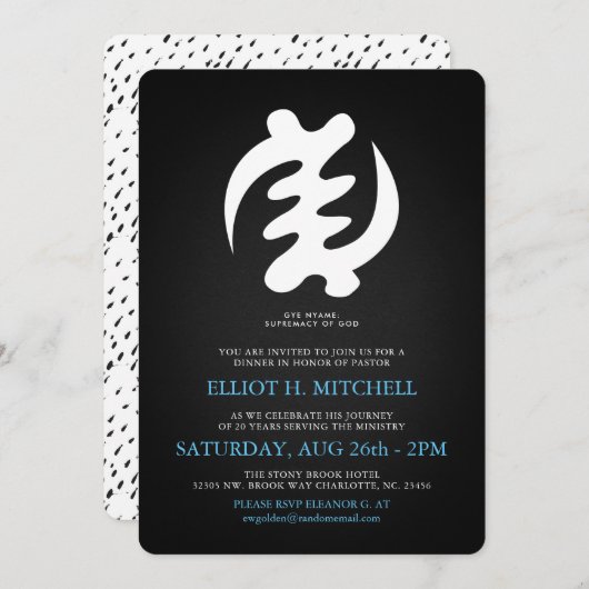 Gye Nyame | Supremacie van God | Partij Kaart (Voorkant / Achterkant)