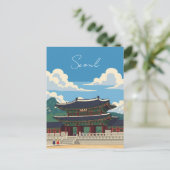 Gyeongbokgung in Seoul, Zuid-Korea Briefkaart (Staand voorkant)