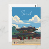 Gyeongbokgung in Seoul, Zuid-Korea Briefkaart (Voorkant / Achterkant)