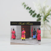Gyeongbokgung Palace Security Seoul South Korea Briefkaart (Staand voorkant)