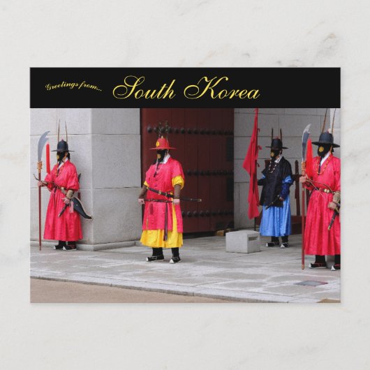 Gyeongbokgung Palace Security Seoul South Korea Briefkaart (Voorkant)