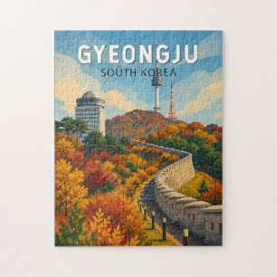 Gyeongju Zuid-Korea Illustratie Reis Kunst Legpuzzel