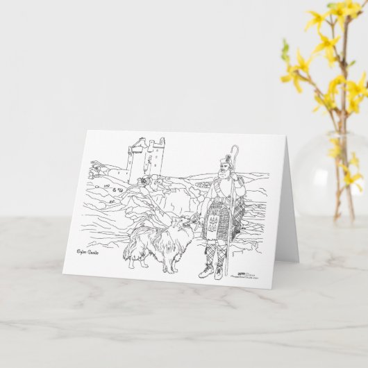 Gylen Castle Scotland Kaart (Gele Bloem)