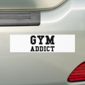 GYM ADDICT BUMPERSTICKER (Op auto)