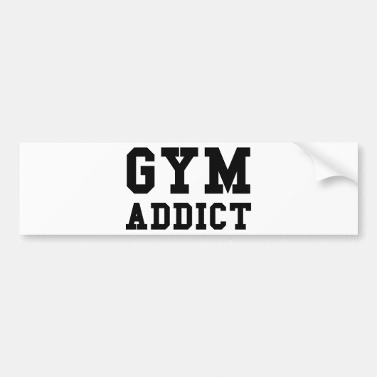 GYM ADDICT BUMPERSTICKER (Voorkant)
