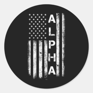 Gym Alpha-vlag Workout Bodybuilding Fitness Cool G Ronde Sticker