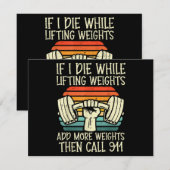 Gym Als Ik Sterf Liften Weegt Grappige Workout Fit (Voorkant / Achterkant)