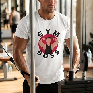 Gym Baas Fitness Rode Zon Grafische Workout T-shirt