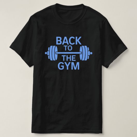 Gym Barbell Black T-shirt (Design voorkant)