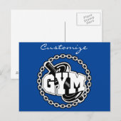 Gym Barbell Logo Thunder_Cove Briefkaart (Voorkant / Achterkant)