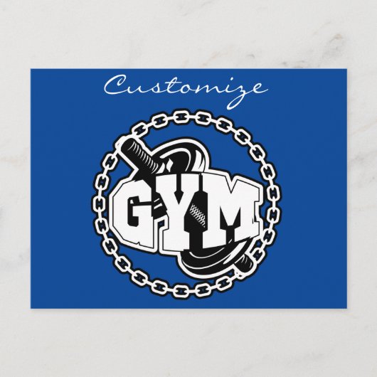 Gym Barbell Logo Thunder_Cove Briefkaart (Voorkant)