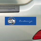 Gym Barbell Logo Thunder_Cove Bumpersticker (Op auto)