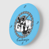 Gym Barbell Logo Thunder_Cove Grote Klok (Hoek)