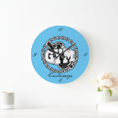 Gym Barbell Logo Thunder_Cove Grote Klok (Huis)