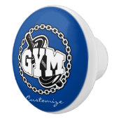 Gym Barbell Logo Thunder_Cove Keramische Knop (Rechts)