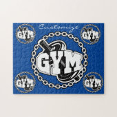 Gym Barbell Logo Thunder_Cove Legpuzzel (Horizontaal)