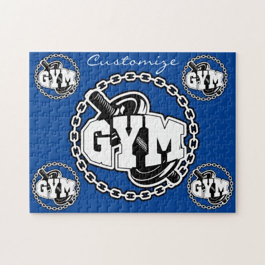 Gym Barbell Logo Thunder_Cove Legpuzzel (Horizontaal)