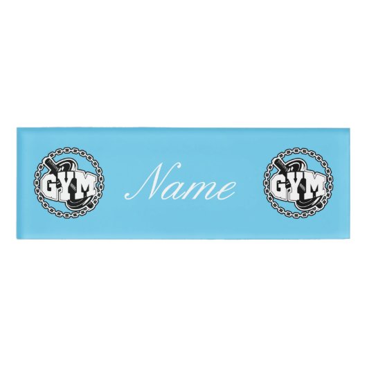Gym Barbell Logo Thunder_Cove Naambadge (Voorkant)