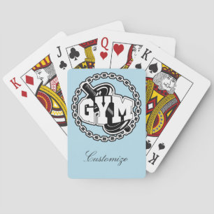 Gym Barbell Logo Thunder_Cove Pokerkaarten