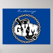Gym Barbell Logo Thunder_Cove Poster (Voorkant)