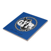 Gym Barbell Logo Thunder_Cove Tegeltje (Zijkant)