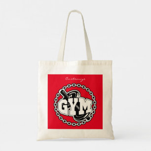 Gym Barbell Logo Thunder_Cove Tote Bag