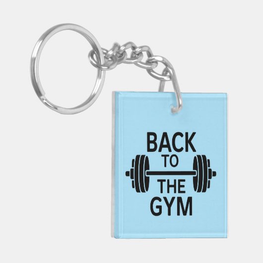 Gym Barbell Sleutelhanger (Voorkant Links)