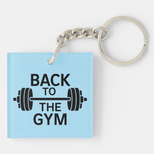 Gym Barbell Sleutelhanger (Achterkant)