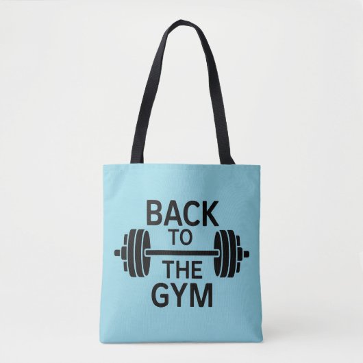 Gym Barbell Tote Bag (Voorkant)
