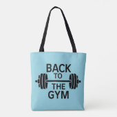 Gym Barbell Tote Bag (Achterkant)