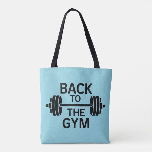 Gym Barbell Tote Bag (Achterkant)